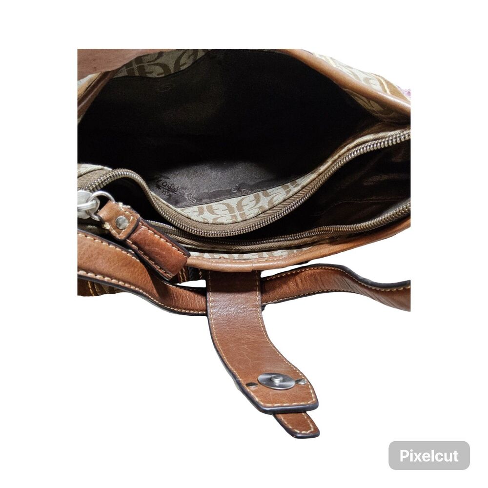 Preloved Fossil Patchwork Striped Shoulder Bag Pu… - image 10